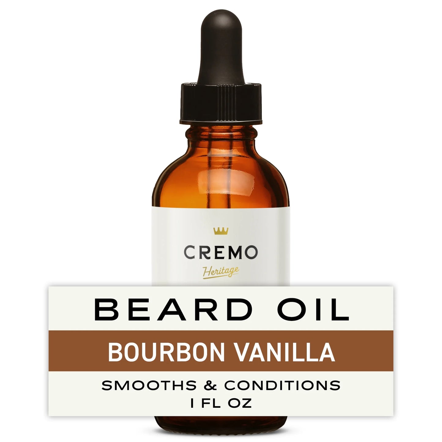Beard Oil, Bourbon Vanilla Scent, 1 Fl Oz, Moisturizes & Softens Beards
